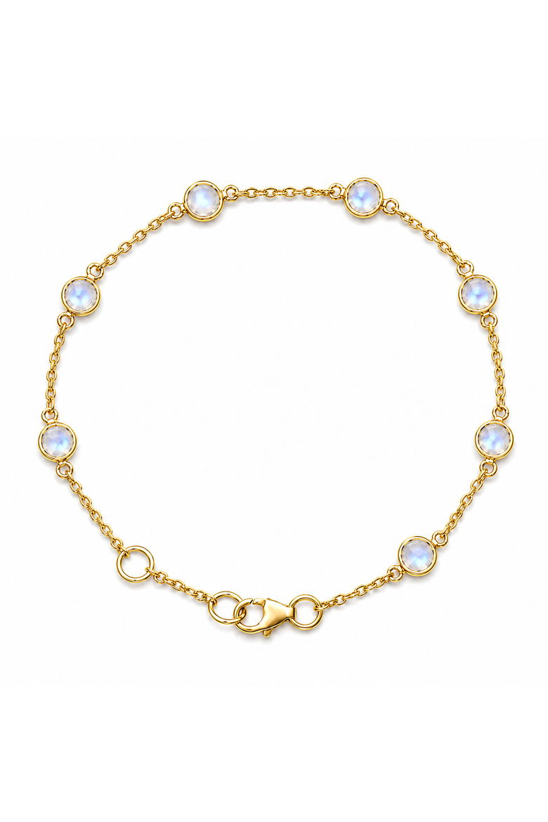 March Birthstone Bracelet Aquamarine, Main, color, Gold