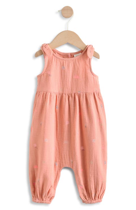 Embroidered Cotton Gauze Romper