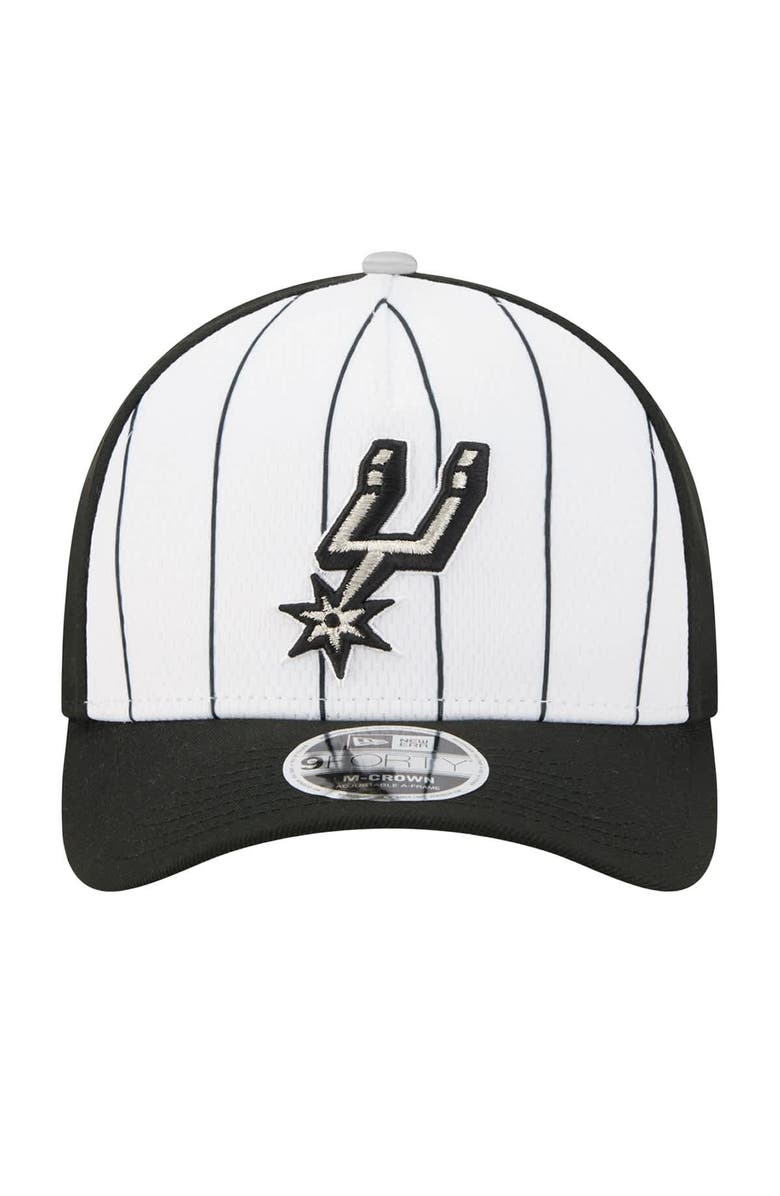 New Era Men's New Era  White/Black San Antonio Spurs 2025 NBA Tip Off M-Crown A-Frame 9FORTY Adjustable Hat, Alternate, color, White
