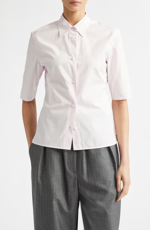 Slim Fit Short Sleeve Button-Up Shirt