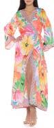 RANEES Floral Long Sleeve Wrap Duster