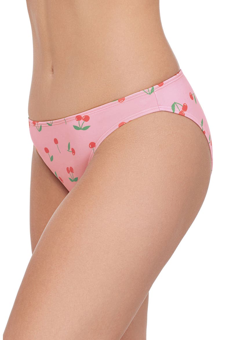 Cheeky Basic Hipster Bikini Bottom, Alternate, color, Very Cherry