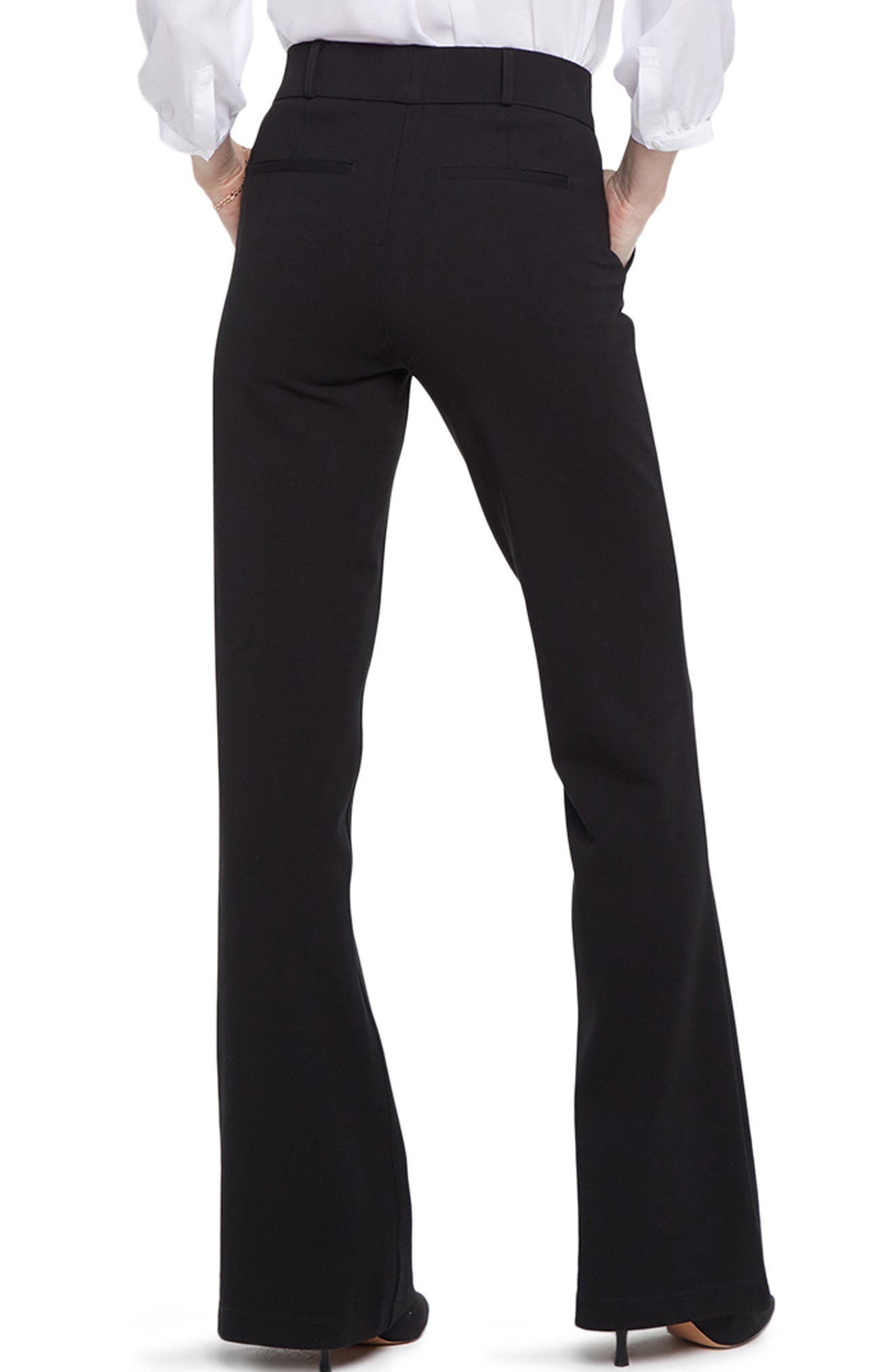 Pull-On Flare Leg Ponte Knit Trousers - image 2