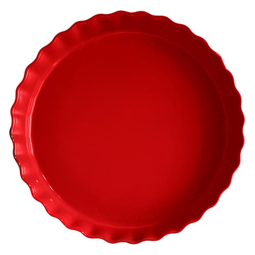 Emile Henry 12.6" X 2.2" Extra Large Deep Tart Dish In Burgundy