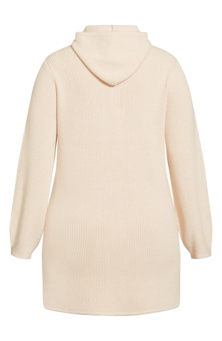 City Chic Lily Cotton Hooded Sweater, Alternate, color, 