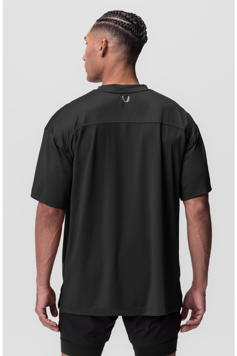 AeroSilver Oversized Tee, Alternate, color, Black Box Logo