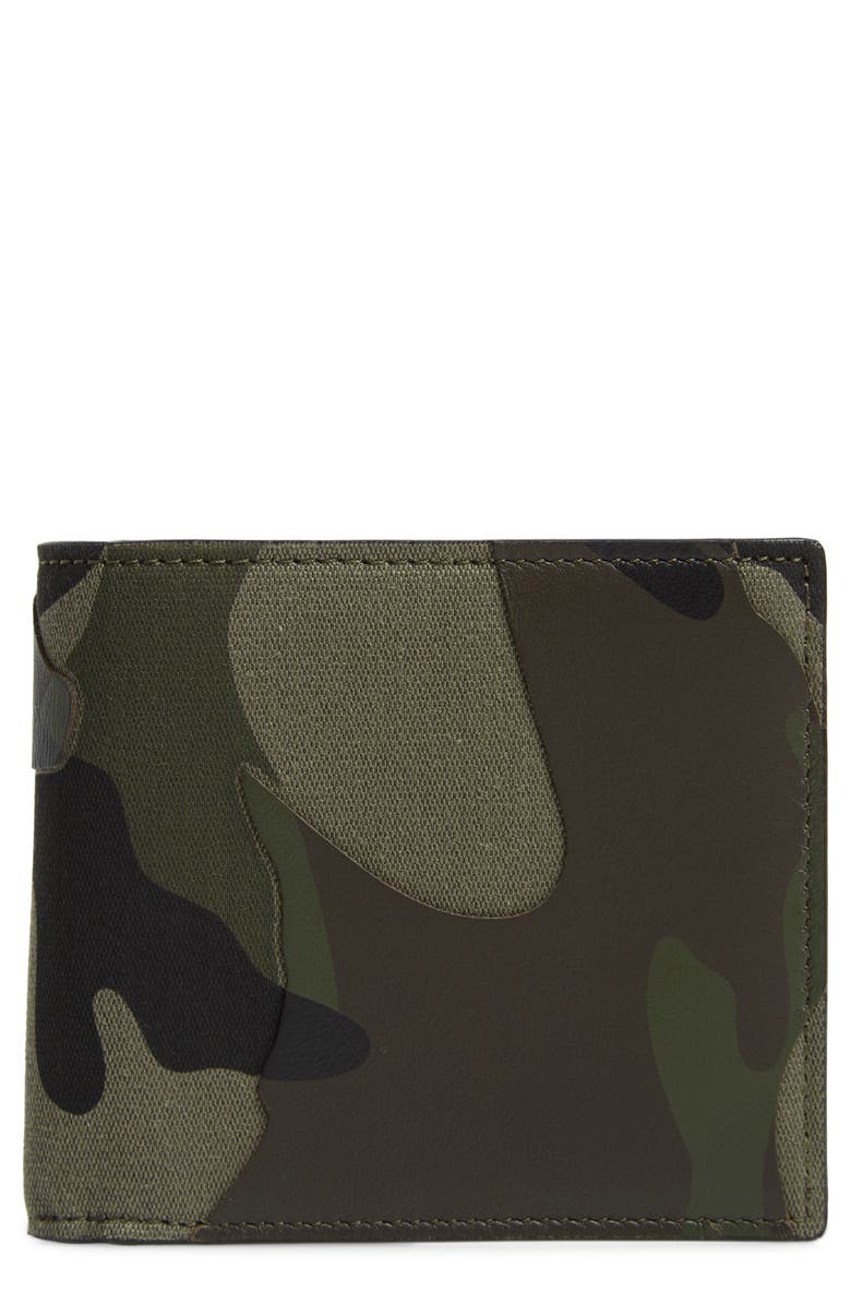 Valentino Garavani Valentino Camo Billfold Wallet, Main, color, 