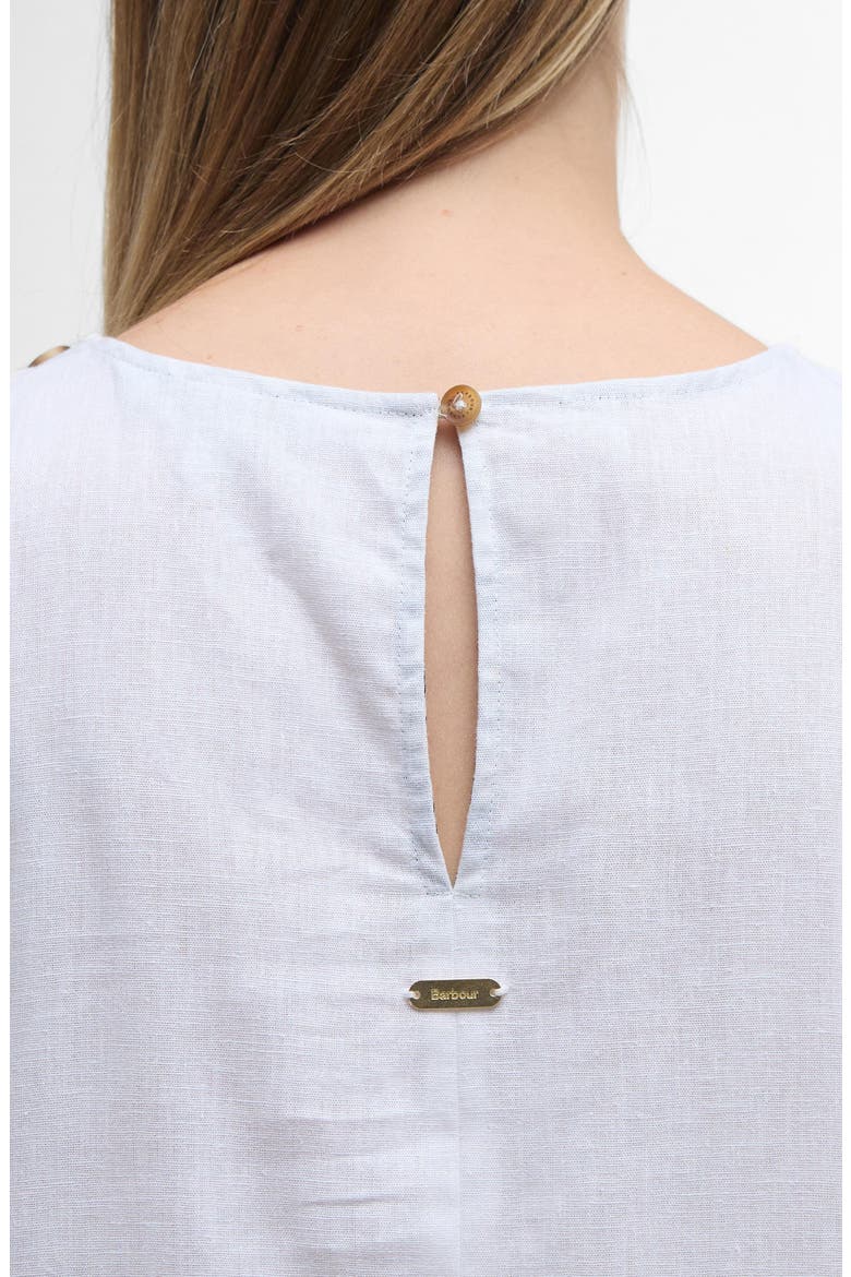 Lucy Sleeveless Cotton & Linen Minidress, Alternate, color, WHITE