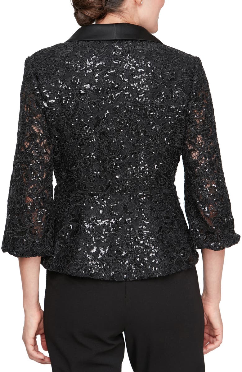 Alex Evenings Embroidered Wrap Top, Alternate, color, 