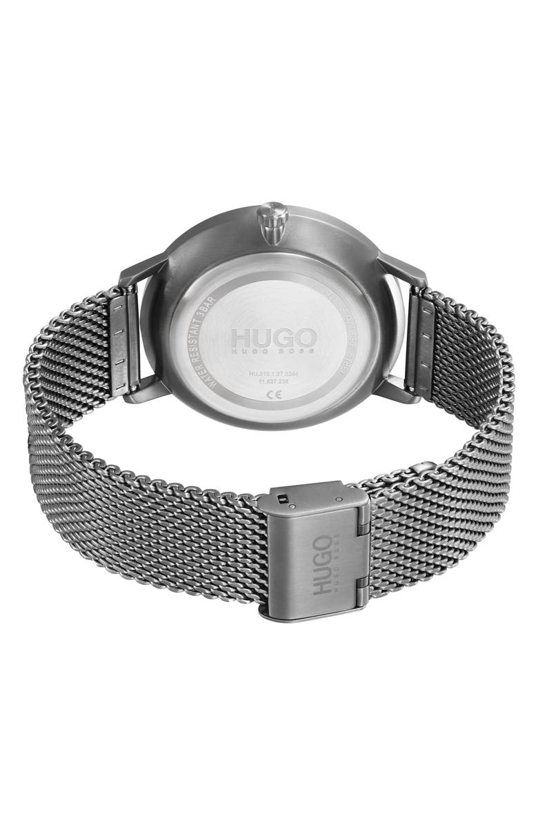 BOSS Exist Multifunction Mesh Strap Watch, 43mm, Alternate, color,