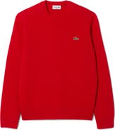 Lacoste Classic Fit Cashmere Crewneck Sweater