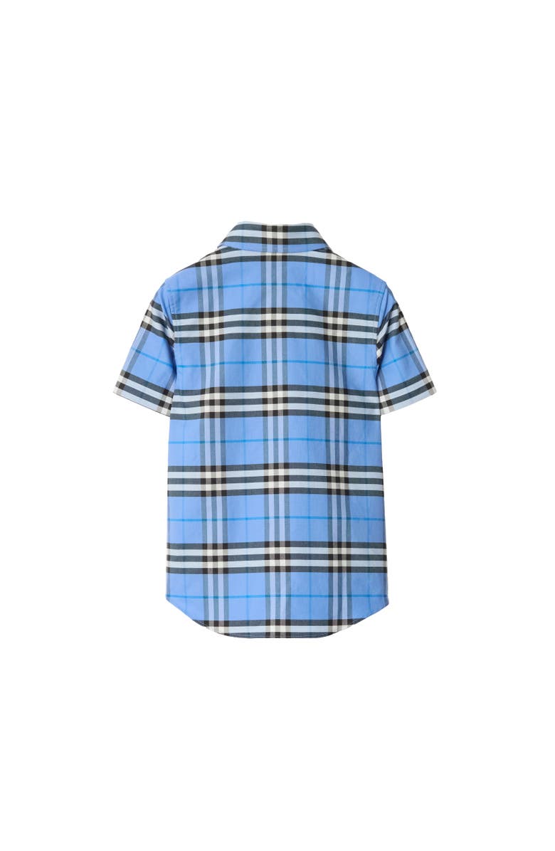 Burberry Check Cotton Oxford Shirt, Alternate, color, Cornflower Blue
