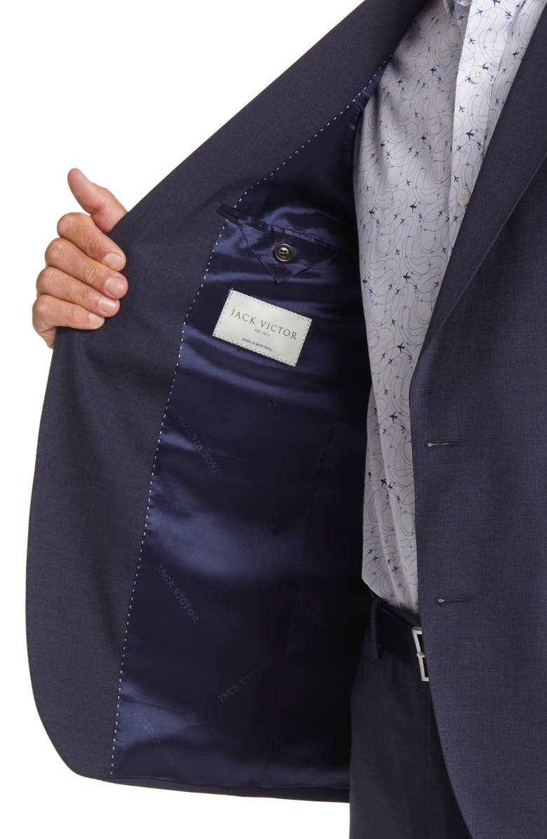 Jack Victor Dean Soft Constructed Stretch Wool Suit, Alternate, color, Blue Grey