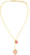 Panacea Pink Heart Pendant Y-Necklace