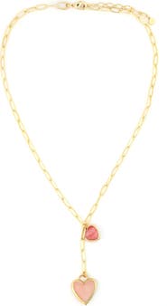 Panacea Pink Heart Pendant Y-Necklace