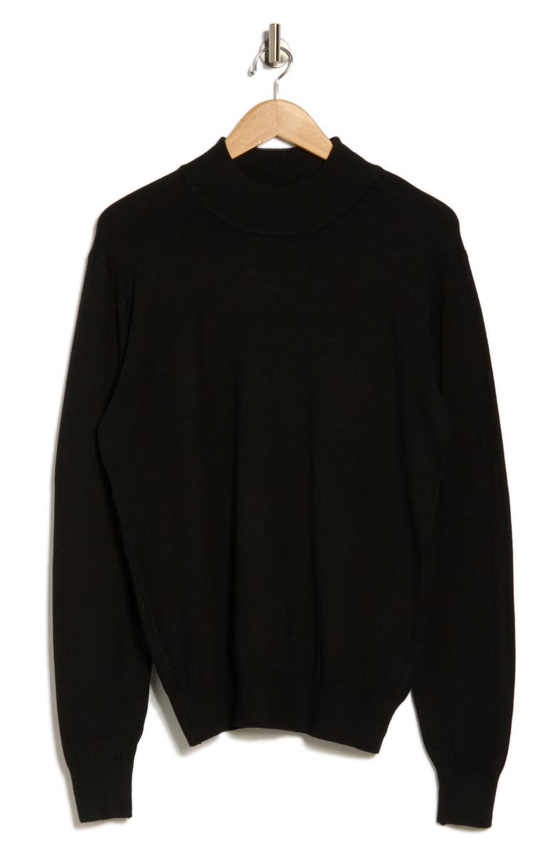 T.R. PREMIUM Slim Fit Mock Neck Sweater, Alternate, color, Black
