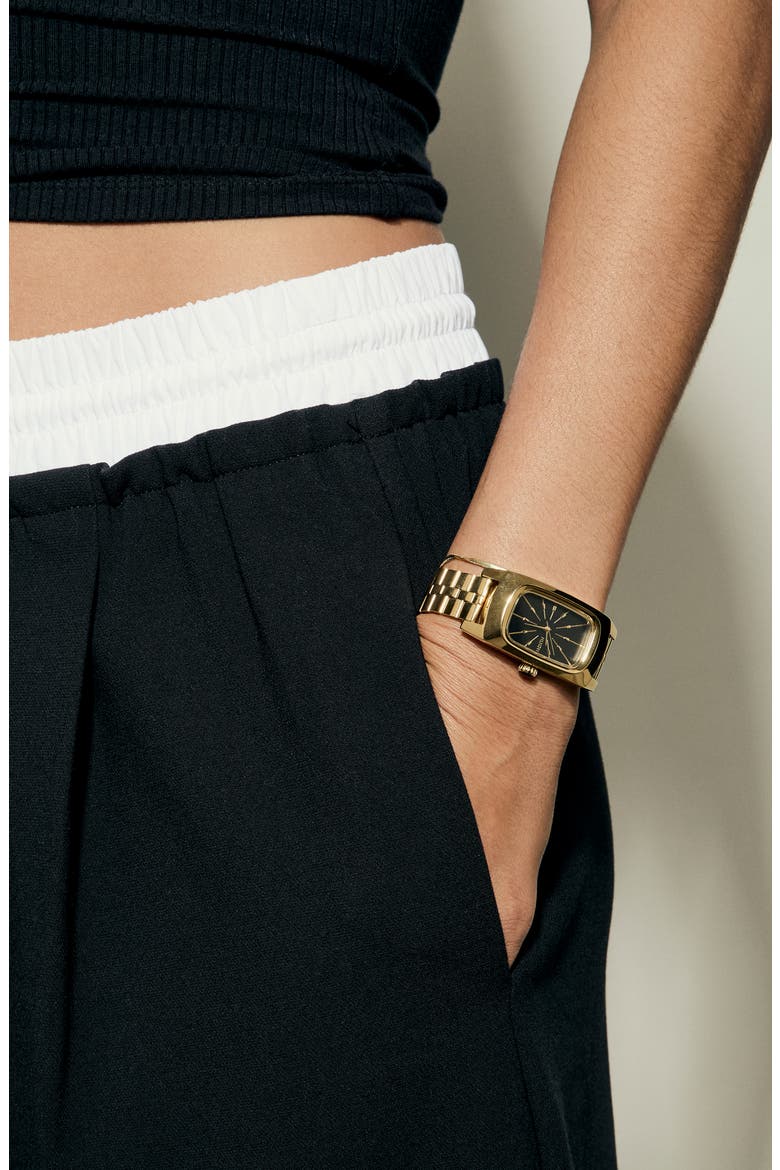 Frankie Bracelet Watch, 24mm, Alternate, color, MID CENTURY / GOLD / BLACK