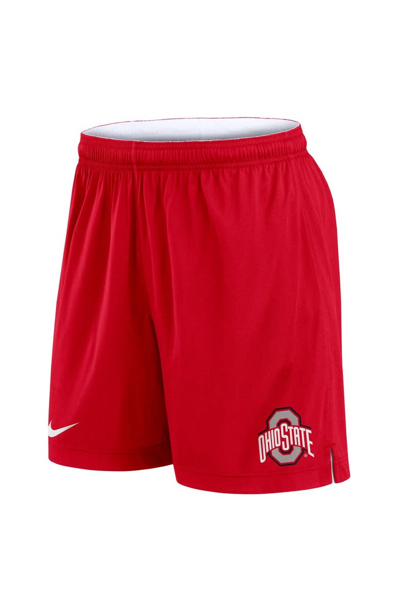 Nike Men's Nike White/Scarlet Ohio State Buckeyes Primetime Reversible Performance Shorts, Alternate, color, White
