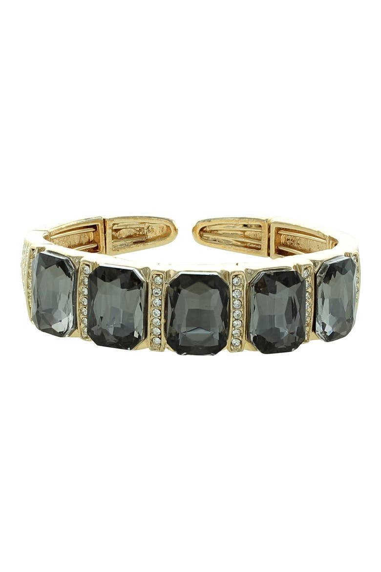 Penelope Crystal Cuff Bracelet, Main, color, GOLD / GREY / CLEAR