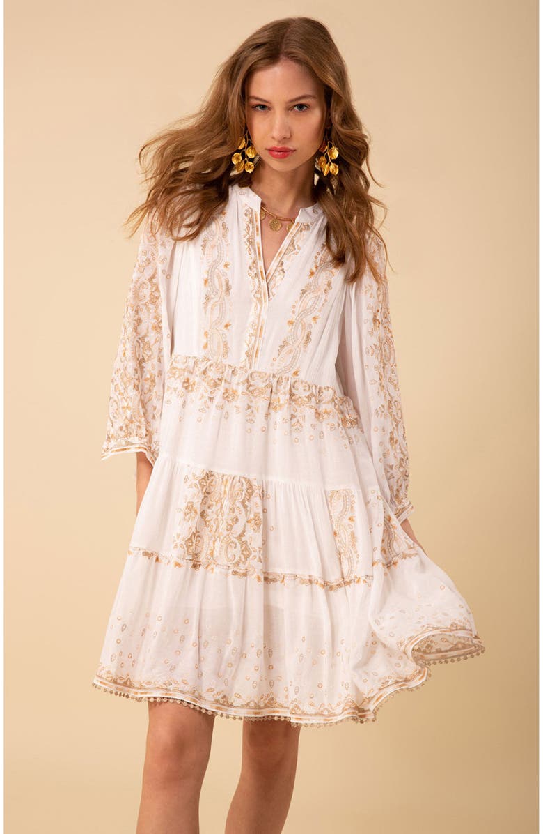 Hale Bob Emery Embroidered Dress, Main, color,