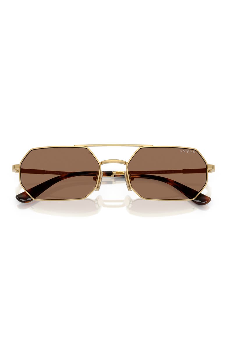 55mm Irregular Sunglasses, Alternate, color, GOLD