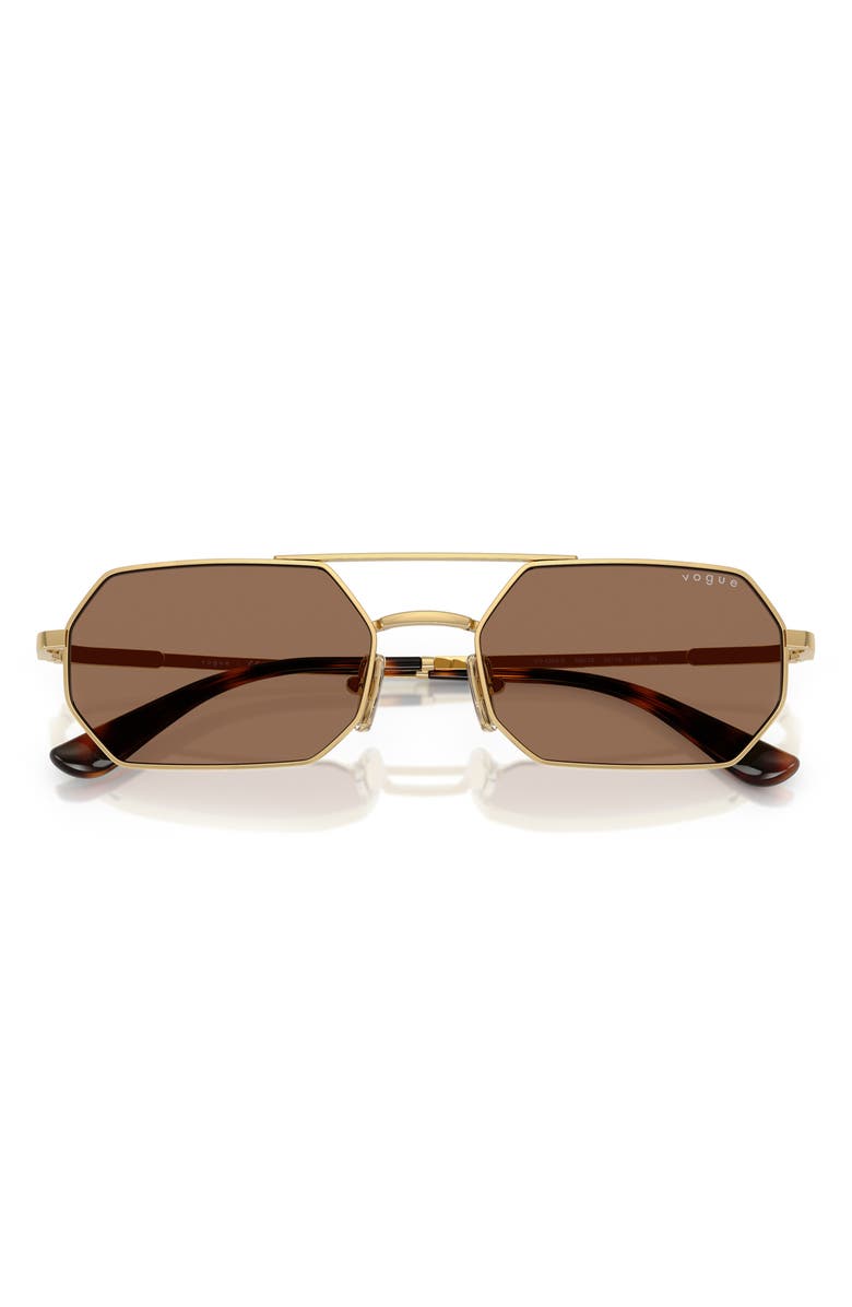 VOGUE 55mm Irregular Sunglasses, Alternate, color, Gold
