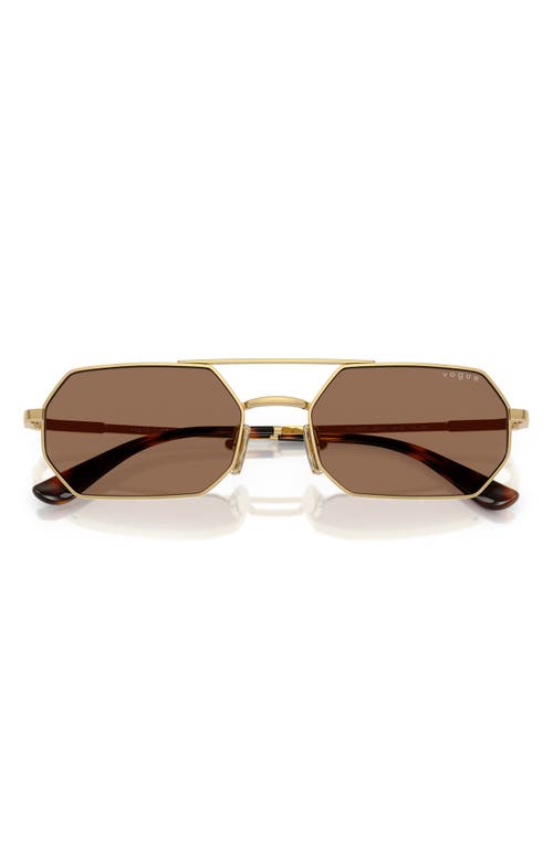 Vogue 55mm Irregular Sunglasses In Gold