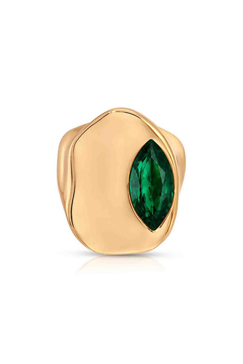 Liquid Crystal Cubic Zirconia Statement Ring, Alternate, color, GREEN
