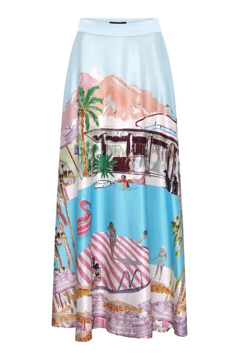 Maxi Skirt - "Pink Flamingo Club"