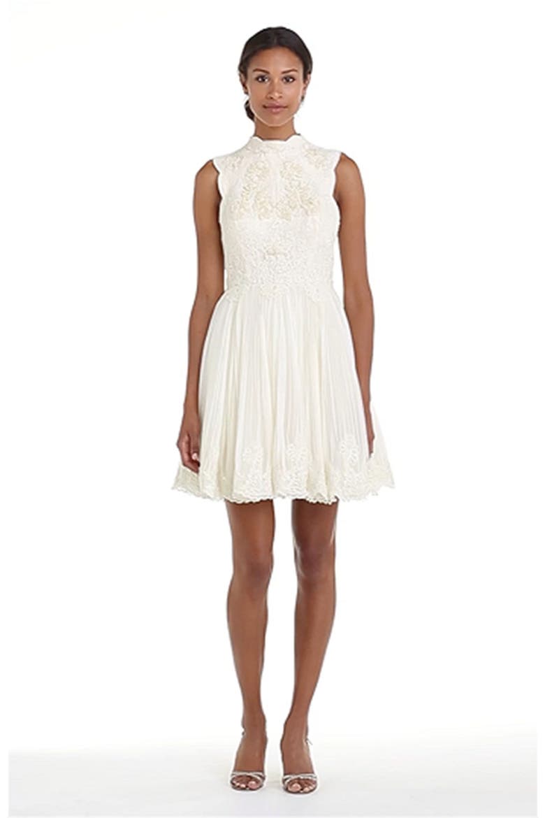 'Telago' Embroidered Tulle Frock, Alternate, color, CREAM