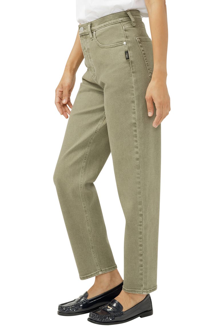 Arc High Waist Slim Barrel Jeans, Alternate, color, MILITARY GREEN