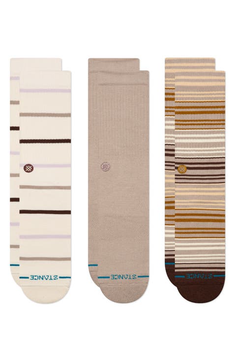 Boardwalk Assorted 3-Pack Crew Socks