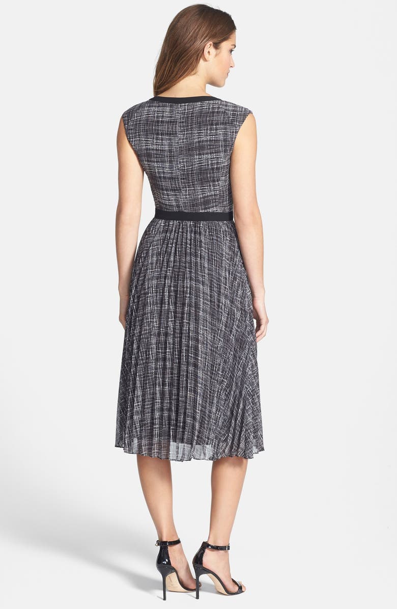 Halogen<sup>®</sup> Print Sunburst Pleat Dress, Alternate, color,