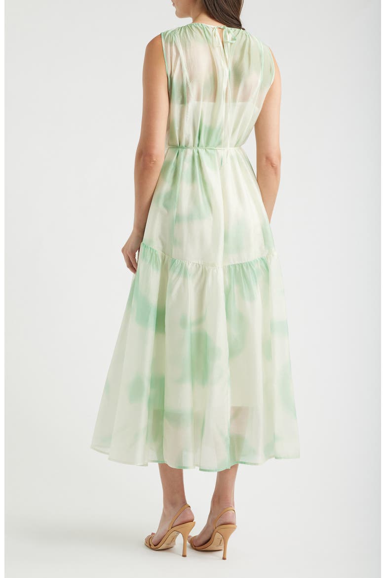Printed Maxi Dress, Alternate, color, GREEN