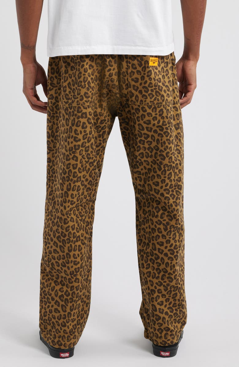Service Works Leopard Print Cotton Canvas Chef Pants, Alternate, color, Brown