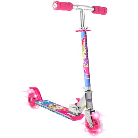 Unicorn Magical Sparkles Foldalbe Scooter Light Up Wheels Ages 5+