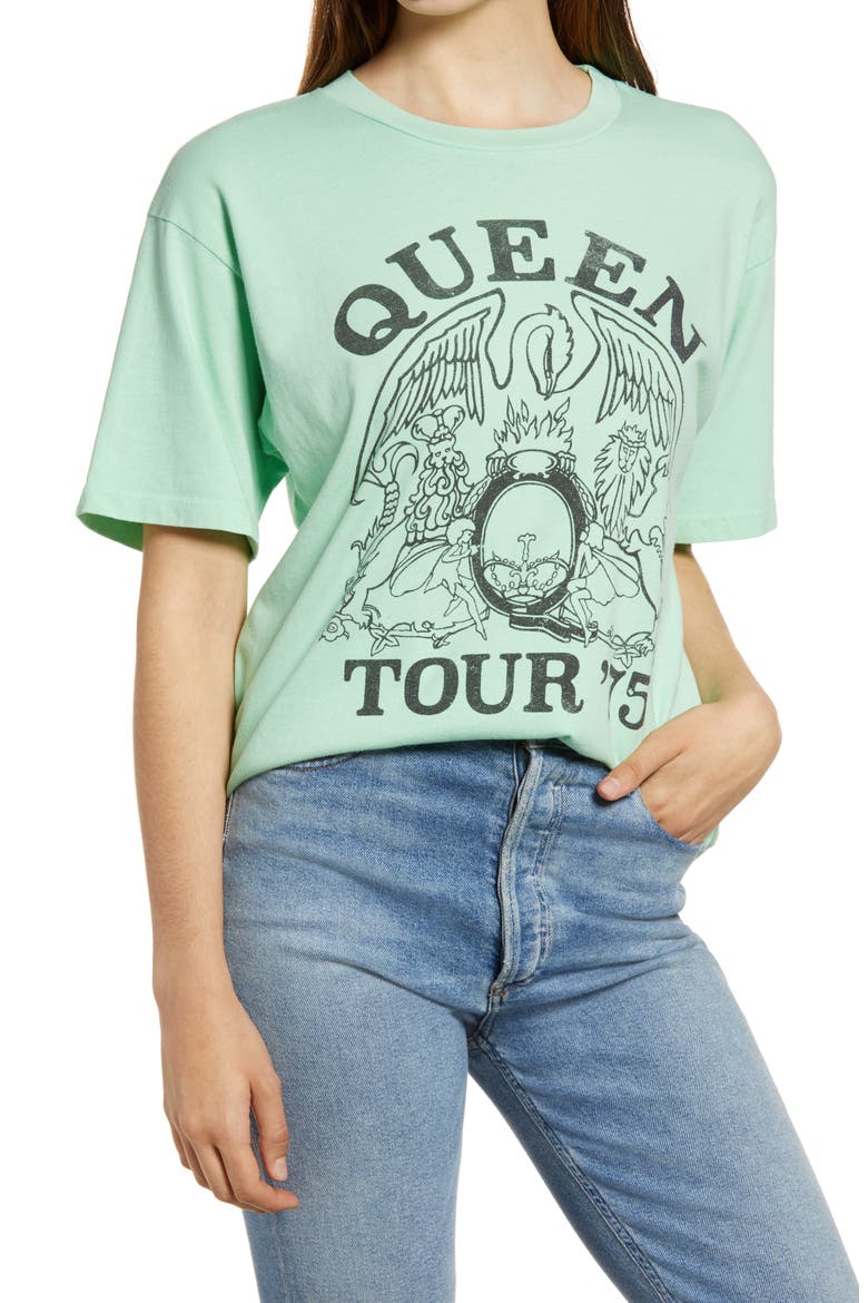 Queen 1975 Tour Graphic Tee, Main, color, MINT