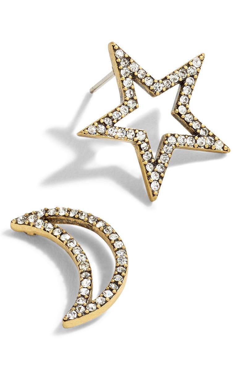 J.Crew Mismatched Celestial Stud Earrings, Main, color, 