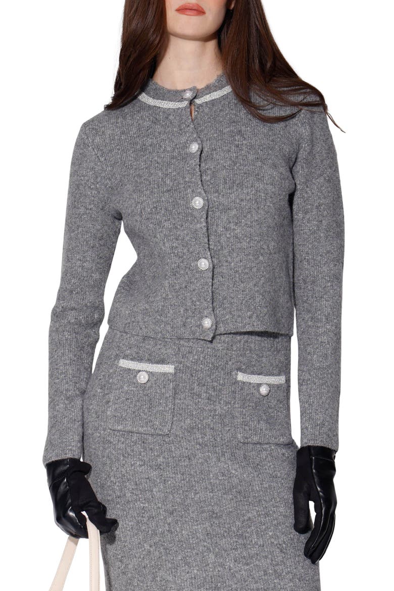 Brenda Cardigan, Main, color, HEATHER GREY