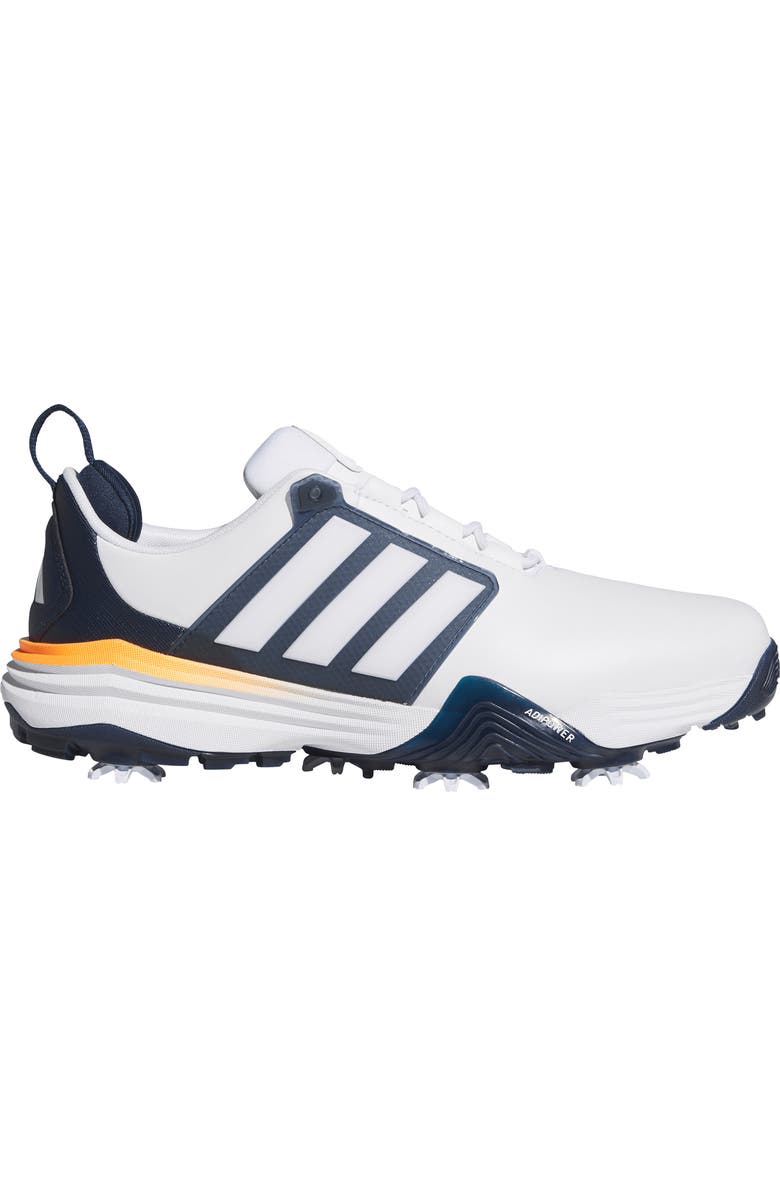 adidas Adipower 26 Waterproof Golf Shoe, Alternate, color, White/ Blue/ Orange