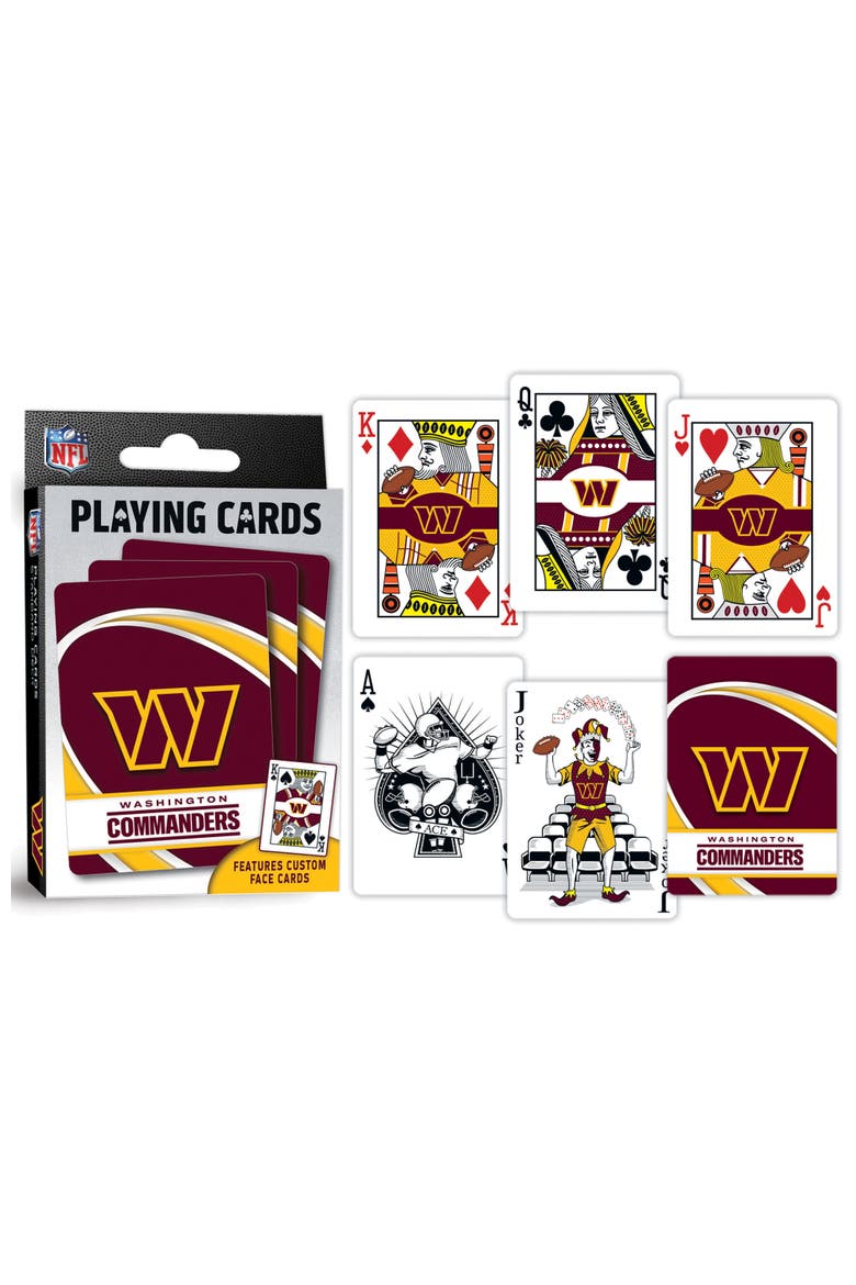 Washington Commanders Playing Cards, Alternate, color, Multicolor