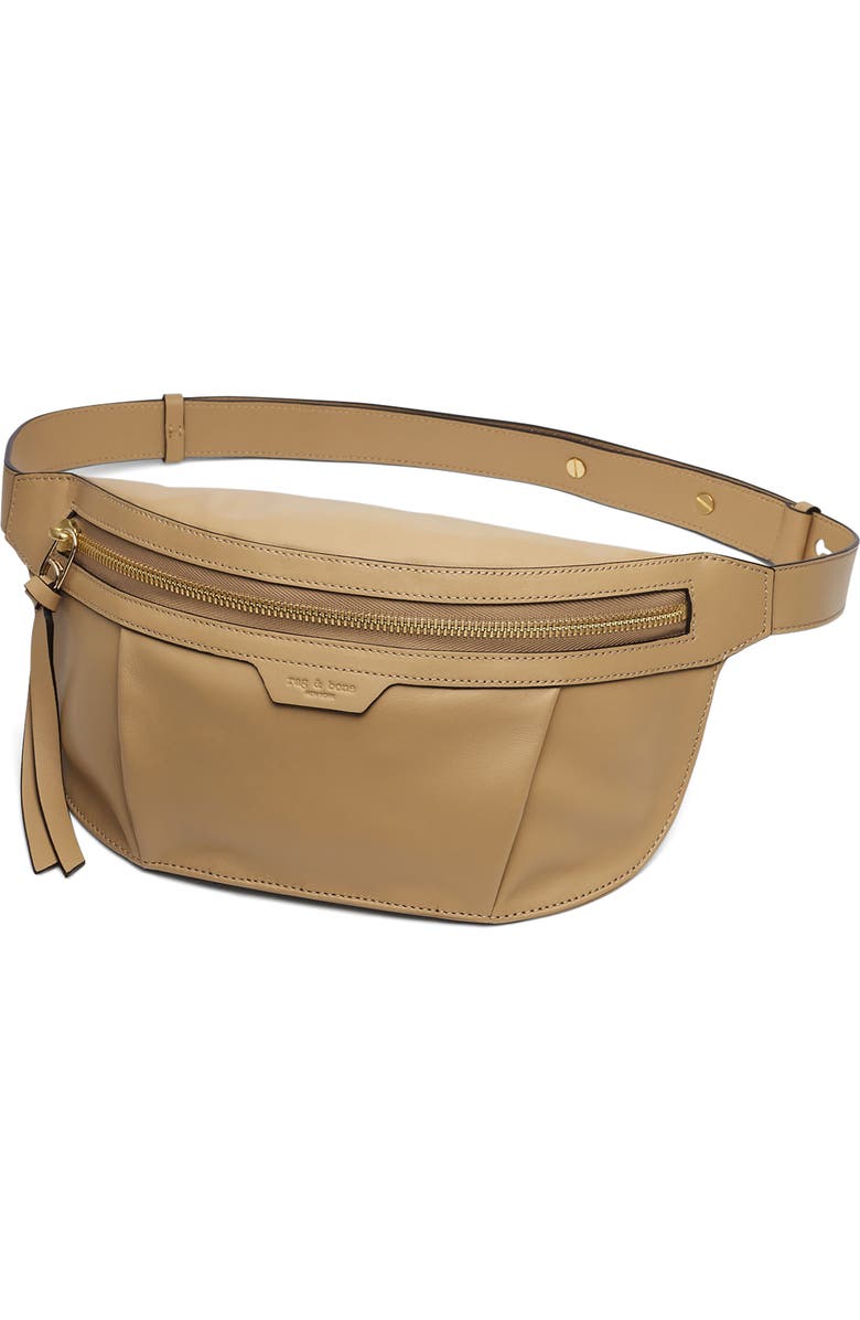 rag & bone Commuter Leather Belt Bag, Main, color,
