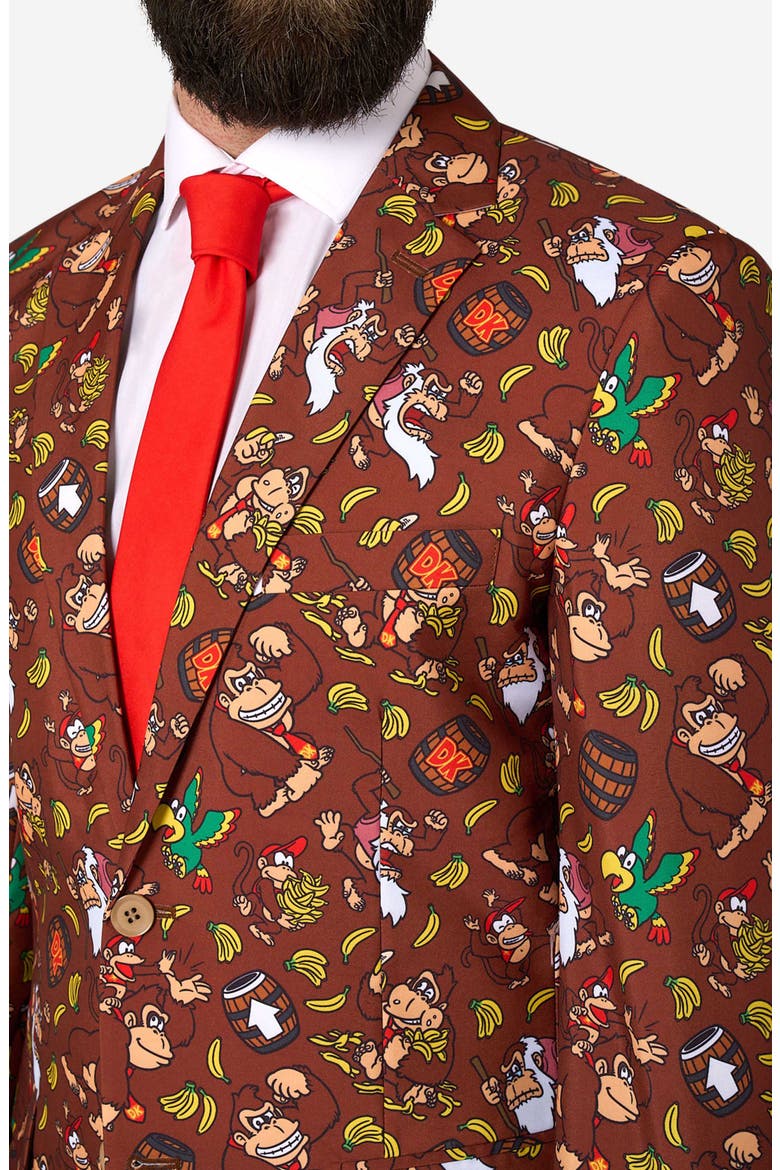 Donkey Kong 2-Piece Suit, Alternate, color, BROWN