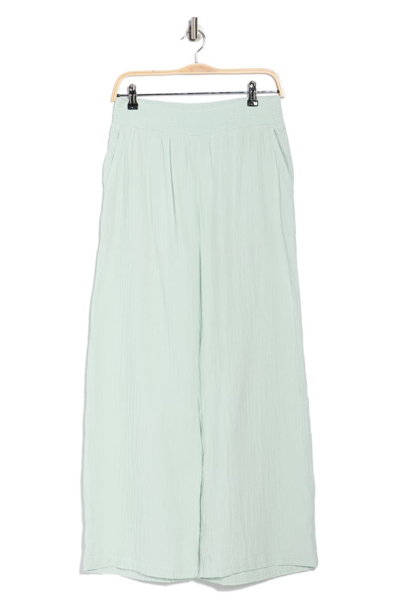 Abound Cotton Gauze Wide Leg Pants, Alternate, color, Green Joyful