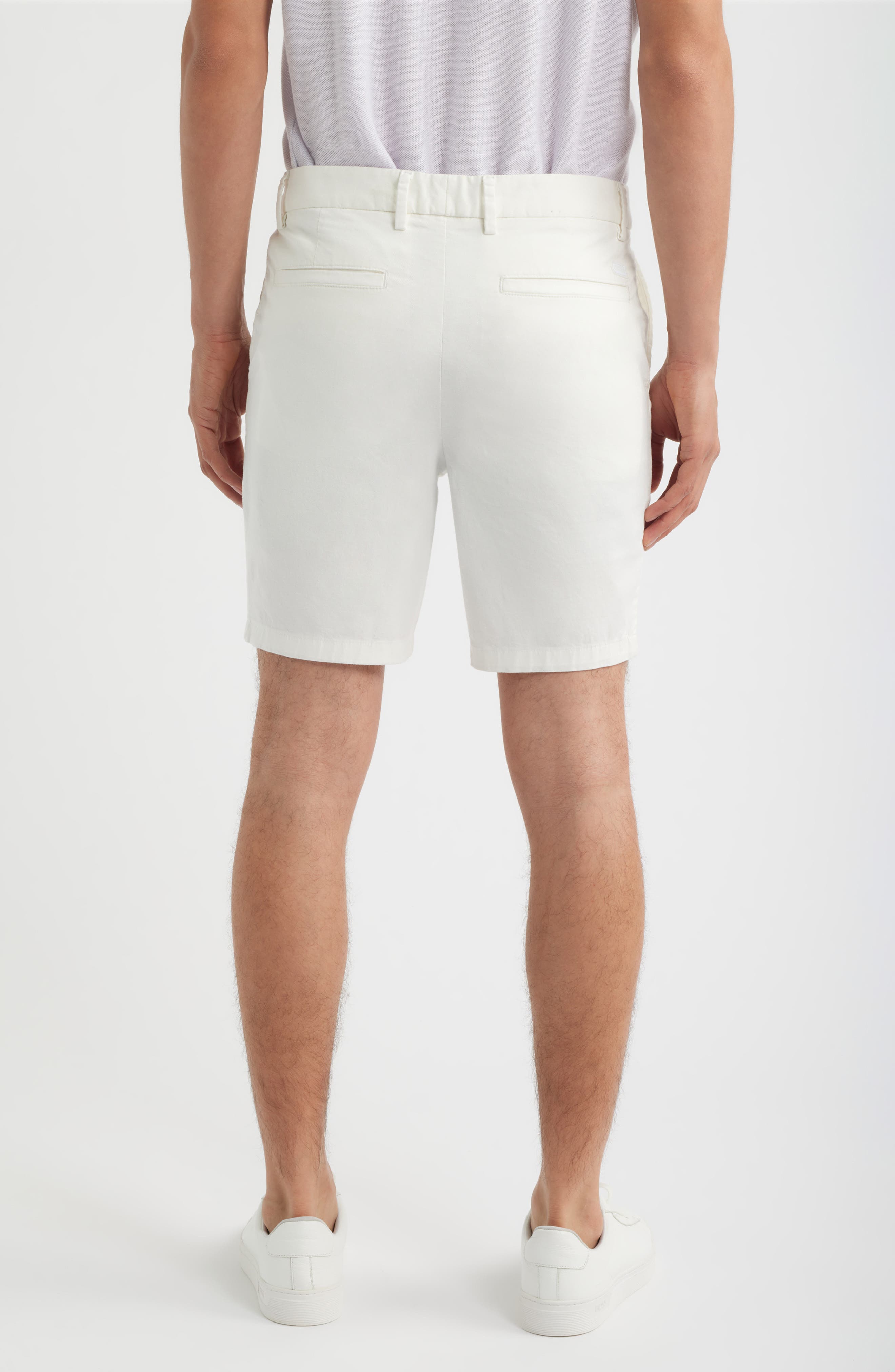 Kane Flat Front Stretch Cotton Chino Shorts - image 2