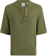 Varley Callie Sheer Knit Cotton Top