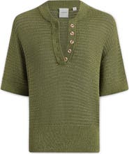 Varley Callie Sheer Knit Cotton Top