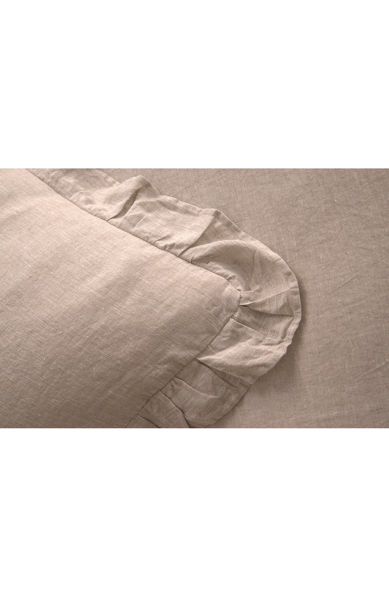 Pom Pom at Home Charlie Ruffle Big Pillow, Alternate, color, Flax