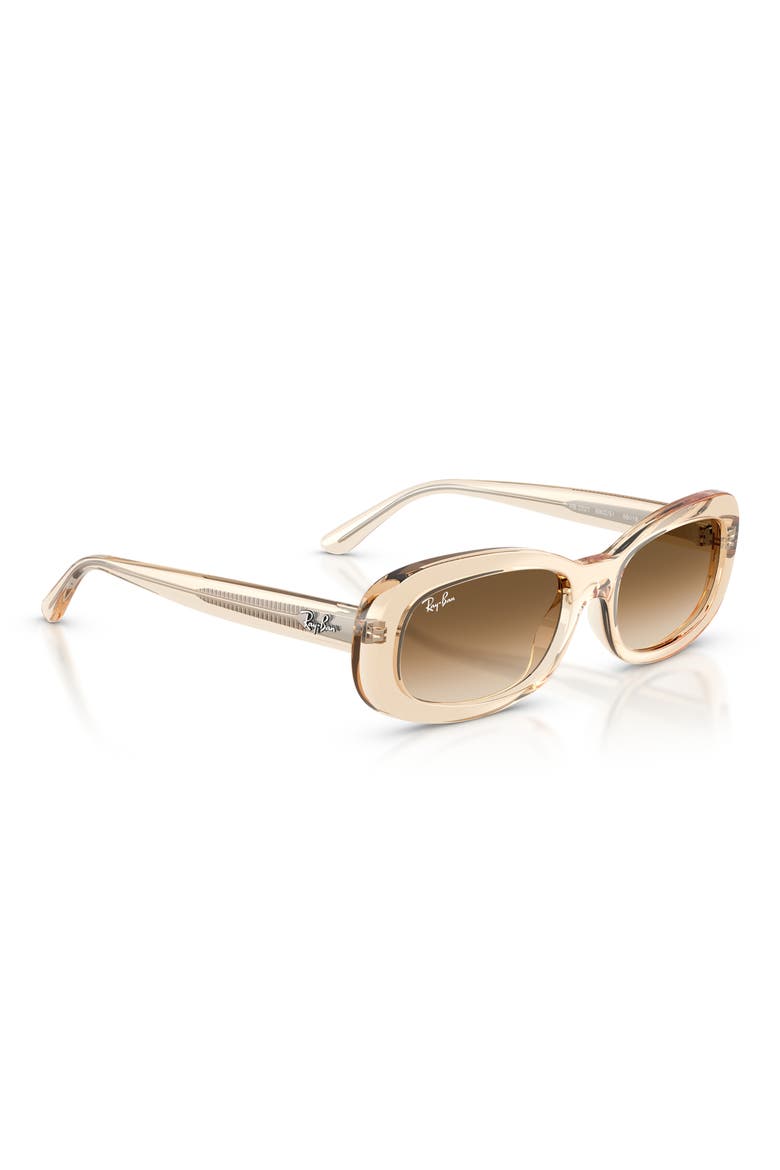 The Ritual 56mm Gradient Oval Sunglasses, Alternate, color, NUDE / CLEAR BROWN