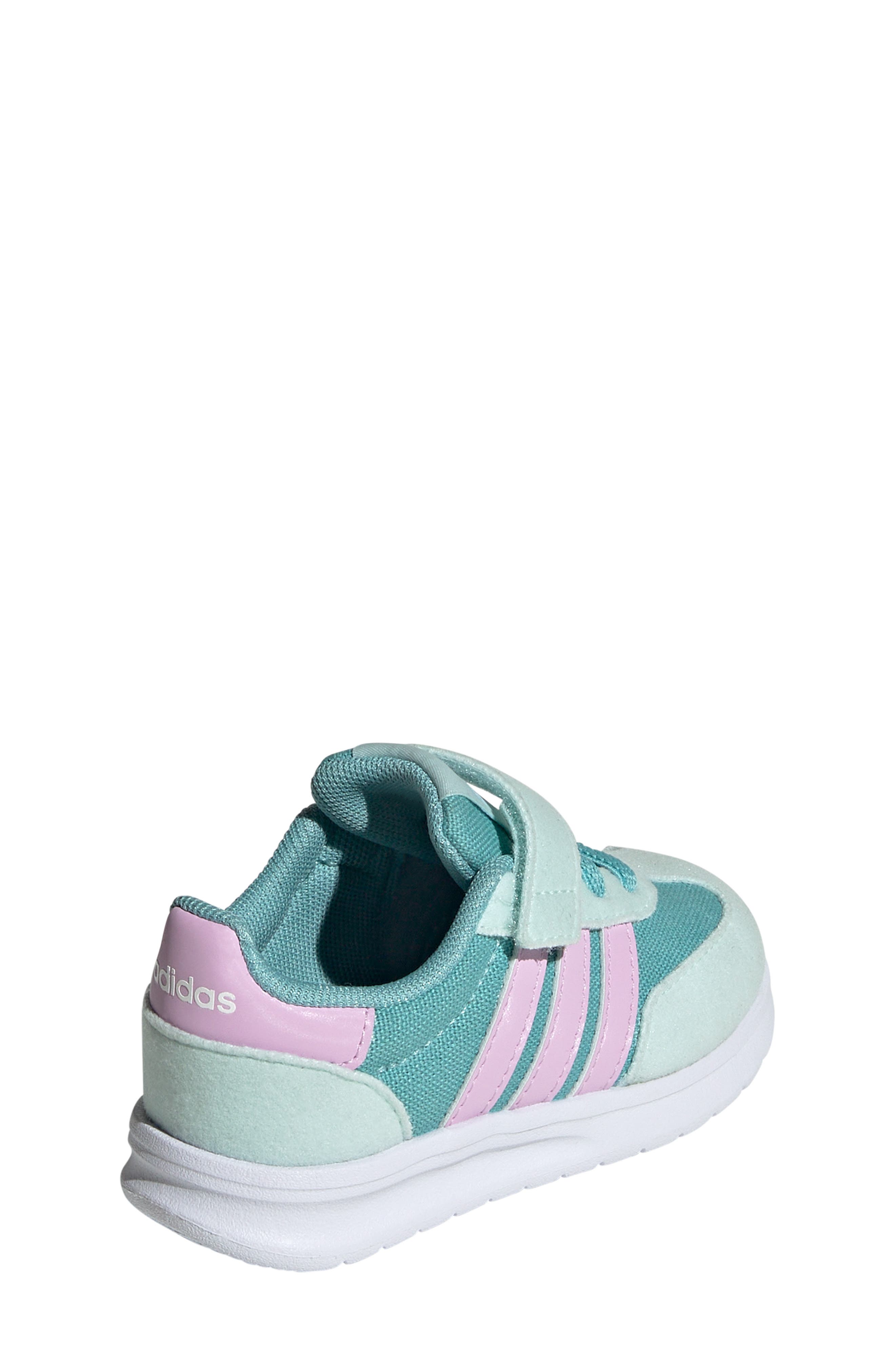 adidas Kids' Run '70s El I Sneaker, Alternate, color, Mint/ Lilac/ Halo Mint